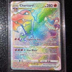 SUPER RARE!!!! Pokémon SECRET Charizard VStar Card # 174/172 PACK FRESH & MINT!!